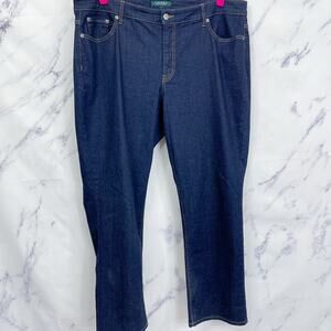 LAUREN Ralph Lauren | Modern Straight Curvy Dark Denim Jeans | 20W